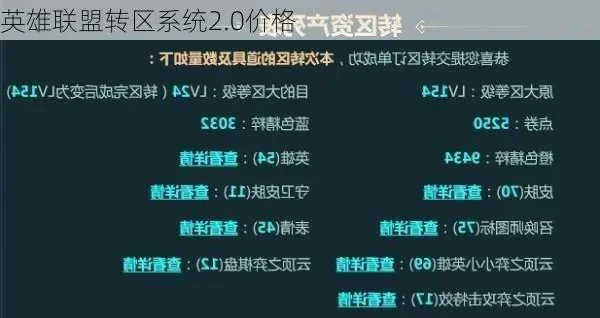 英雄联盟转区指南：操作步骤、规则及费用解析