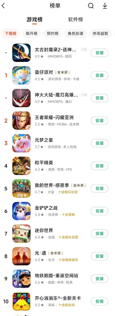 游戏排行榜手游版下载-手游排行榜选好游戏