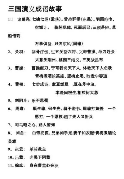 三国演义100个经典故事