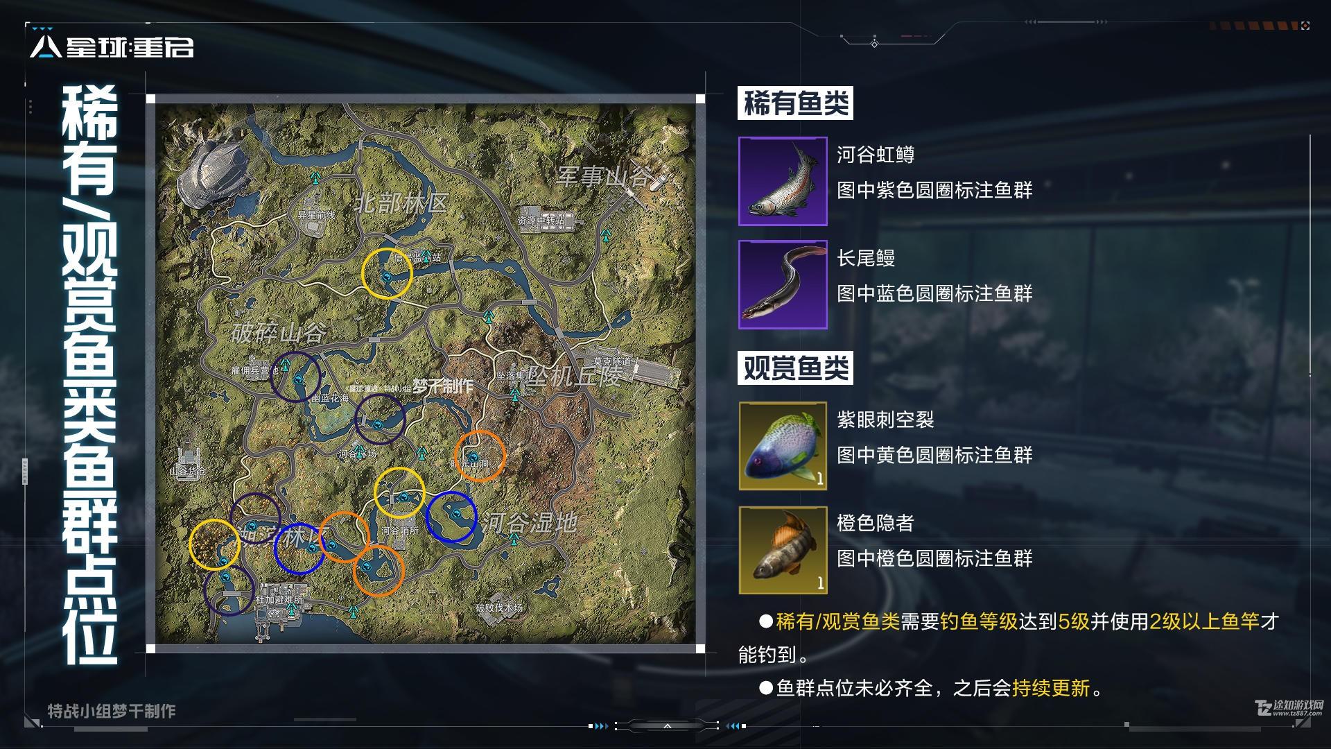 星球重启钓鱼点位全攻略