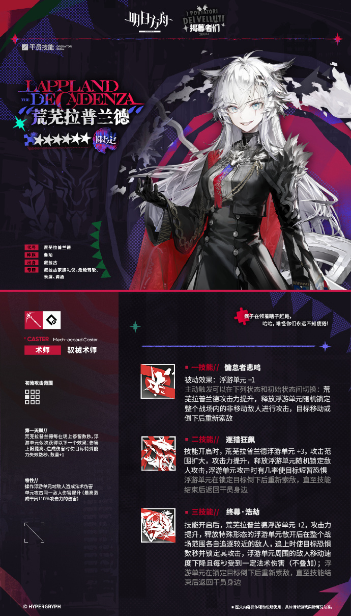 明日方舟荒芜拉普兰德技能