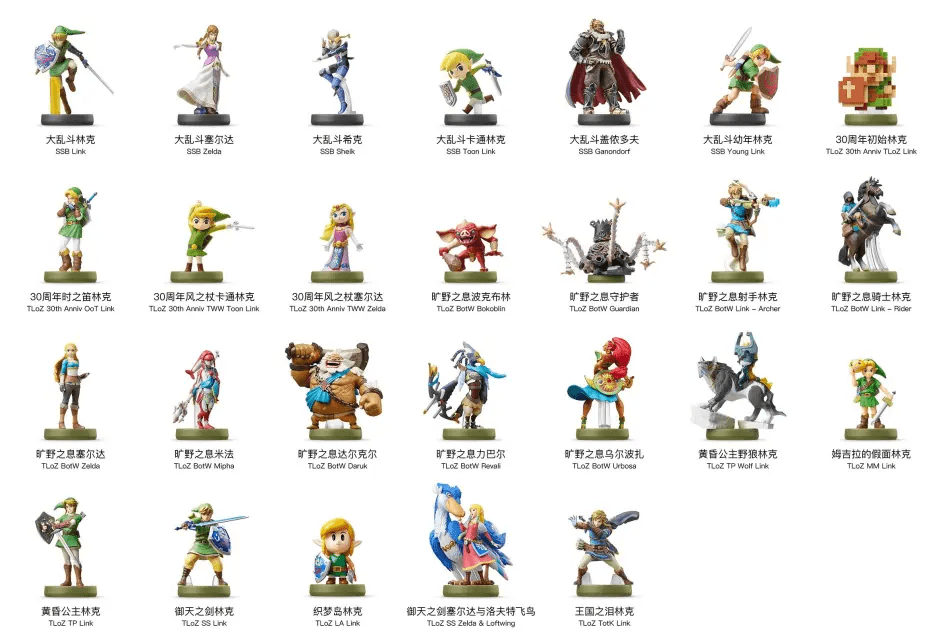塞尔达传说王国之泪Amiibo掉落全记录