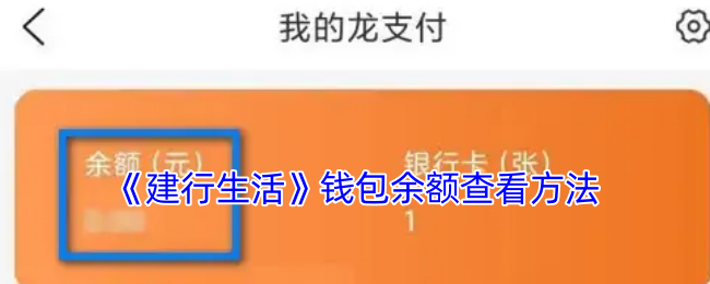 建行生活钱包余额查看方法详解