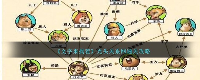文字来找茬光头关系网通关全攻略