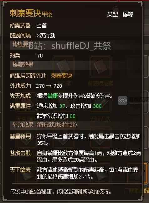 大侠立志传正式版短兵秘籍全攻略