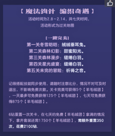 奇迹暖暖魔法钩针完美搭配攻略：角色选择与羊毛绒团利用全解析