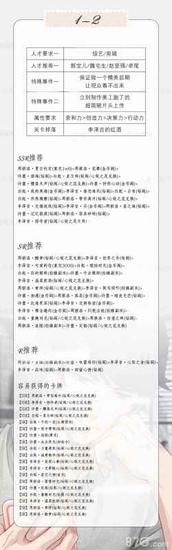 恋与制作人精英1-2通关全攻略：属性匹配与角色选择详解