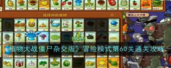 《植物大战僵尸》杂交版冒险第六十关通关秘籍
