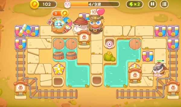 保卫萝卜4波仔很忙第44关通关心得：U塔与星星塔的搭配策略