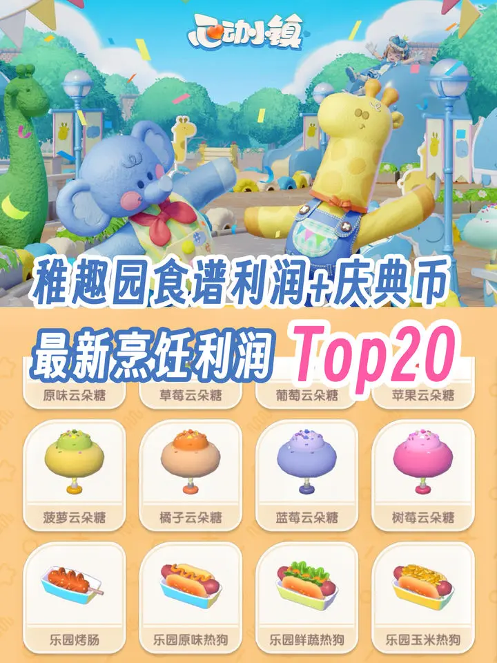 心动小镇稚趣园食谱赚钱攻略：如何选择高利润食谱